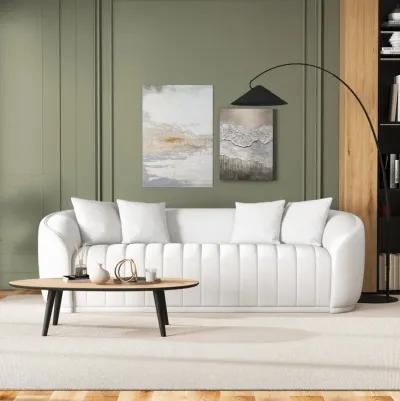 Thrive White Boucle Sofa