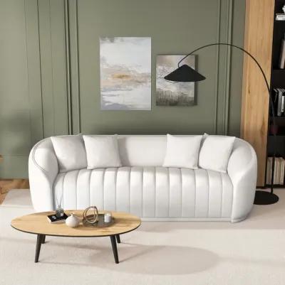 Thrive White Boucle Sofa