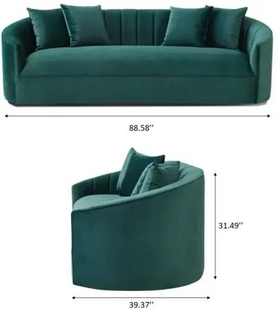 Kent Green Velvet Sofa