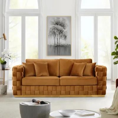 Jordan Mustard Yellow Velvet Sofa