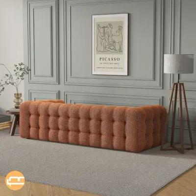 Marceille Modern Boucle Sofa in Burnt Orange