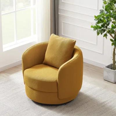 Perth Gold Boucle Lounge Chair