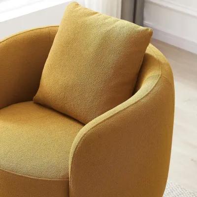 Perth Gold Boucle Lounge Chair