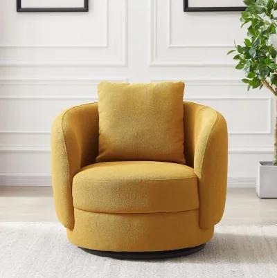 Perth Gold Boucle Lounge Chair