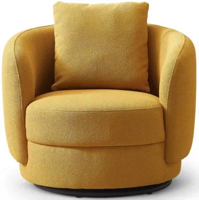 Perth Gold Boucle Lounge Chair