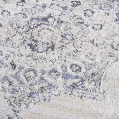 Payas Cream-Blue Runner Rug Size 2'2'' x 8'