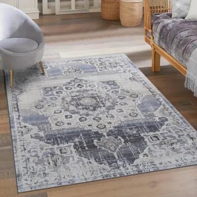 Payas Cream - Blue Rug Size 5'3'' x 7'6''