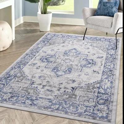 Marfi Blue - Grey Rug Size 5'3'' x 7'6''