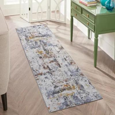 Payas Ivory - Blue Runner Rug Size 2'2'' x 8'