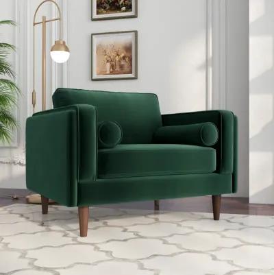 Fordham Green Velvet Lounge Chair