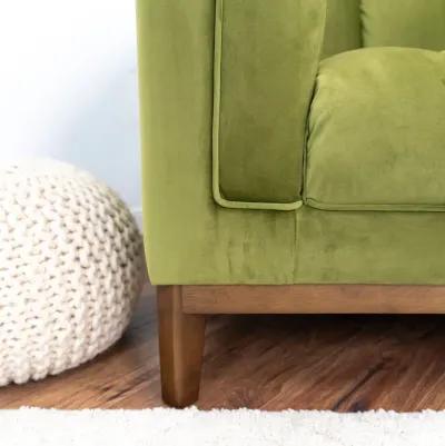 Jersey Olive Green Velvet Sofa