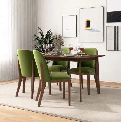 Belfast Green Velvet Dining Chair Set of 2