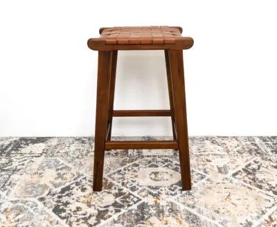 Andaman Tan Leather Counter Stool