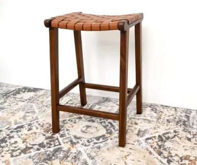 Andaman Tan Leather Counter Stool