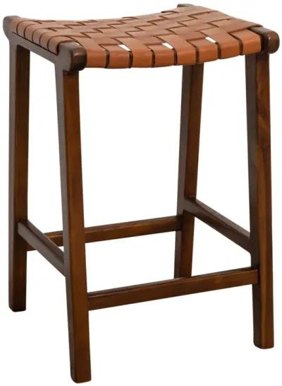 Andaman Tan Leather Counter Stool