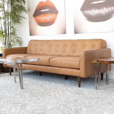 Broxton Tan Leather Sofa