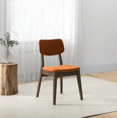 Abbott Burnt Orange Velvet Dining Chair Set of 2