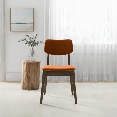 Abbott Burnt Orange Velvet Dining Chair Set of 2