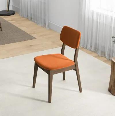 Abbott Burnt Orange Velvet Dining Chair Set of 2