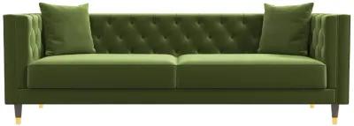 Lewis Olive Green Velvet Sofa