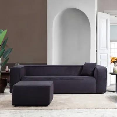 Barcelona Modern Grey Boucle Sofa