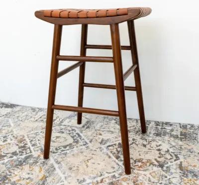 Janet Tan Leather Bar Stool