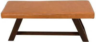 Pinrag Genuine Tan Leather Bench