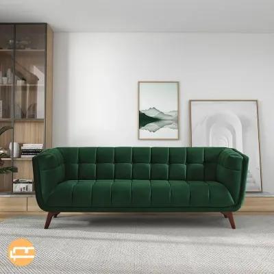 Kano Dark Green Velvet Sofa