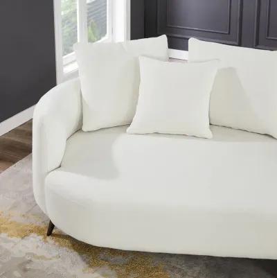 Lusia Ivory Boucle Sectional Sofa Left