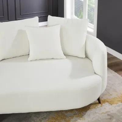 Lusia Ivory Boucle Sectional Sofa Right