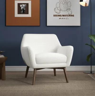 Penny White Boucle Lounge Chair