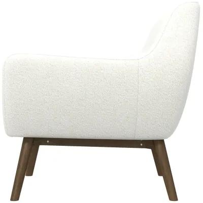 Penny White Boucle Lounge Chair