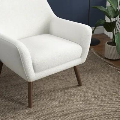 Penny White Boucle Lounge Chair