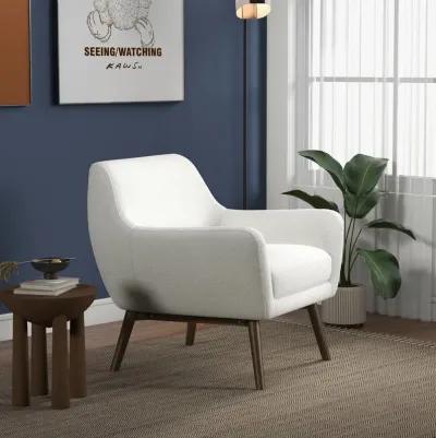 Penny White Boucle Lounge Chair