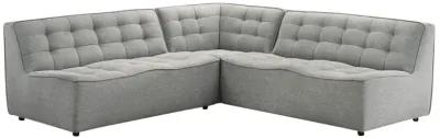 Linden Light Gray Linen Modular Corner Sofa