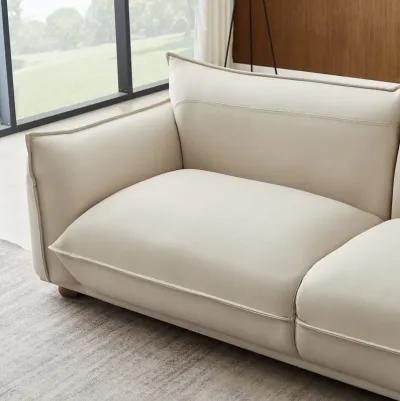 Mansfield Cream Leather Sofa