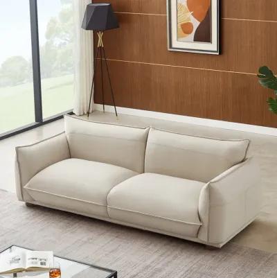 Mansfield Cream Leather Sofa