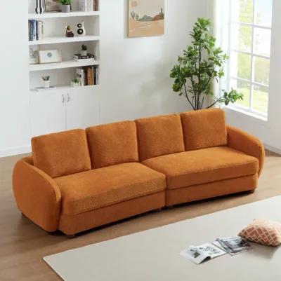 Virgil Burnt Orange Boucle Sofa