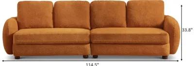 Virgil Burnt Orange Boucle Sofa