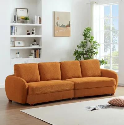 Virgil Burnt Orange Boucle Sofa