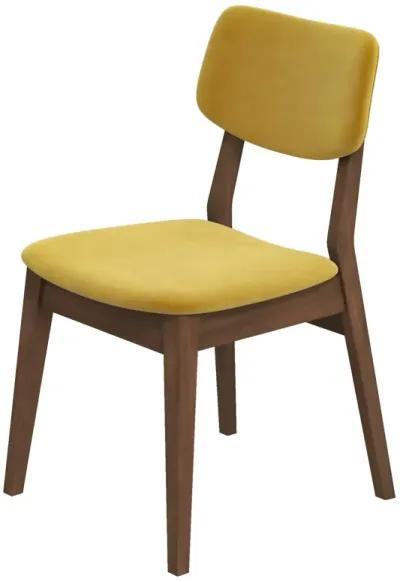 Abbott Dark Yellow Velvet Dining Chair  Set of 2