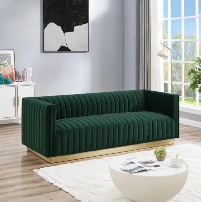 Atlanta Dark Green Velvet Sofa