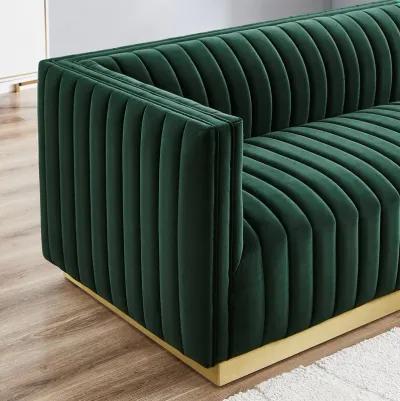 Atlanta Dark Green Velvet Sofa