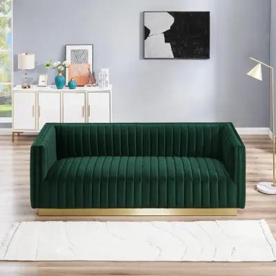 Atlanta Dark Green Velvet Sofa