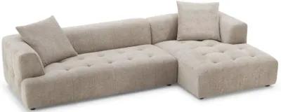 Wade Mocha Boucle L-Shaped Right Sectional Sofa