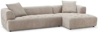 Wade Mocha Boucle L-Shaped Right Sectional Sofa