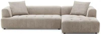 Wade Mocha Boucle L-Shaped Right Sectional Sofa