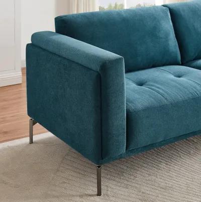 London Blue Linen Sofa