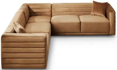 Soho Cognac Velvet Corner Sofa