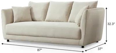 Pula Cream Linen Sofa